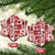 Hawaii Christmas Ceramic Ornament Retro Patchwork - Red LT7 Snow Flake Red - Polynesian Pride