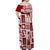 Hawaii Christmas Retro Patchwork Off Shoulder Maxi Dress Red LT7 - Polynesian Pride