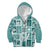 Hawaii Christmas Retro Patchwork Kid Hoodie Teal LT7 - Polynesian Pride