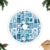 Hawaii Christmas Tree Skirt Retro Patchwork - Aquamarine LT7 Fringed Tree Skirts Aquamarine - Polynesian Pride