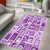 Hawaii Christmas Retro Patchwork Area Rug Violet LT7 - Polynesian Pride