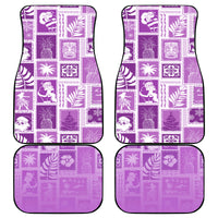 Hawaii Christmas Retro Patchwork Car Mats Violet LT7 Violet - Polynesian Pride