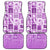 Hawaii Christmas Retro Patchwork Car Mats Violet LT7 Violet - Polynesian Pride
