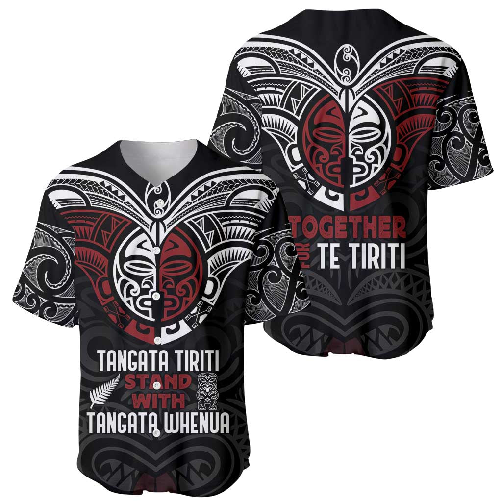 Maori Hongi Toitu Te Tiriti Baseball Jersey Tangata Tiriti Stand With Tangata Whenua
