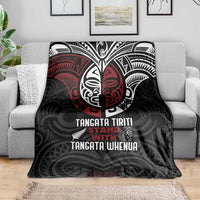 Maori Hongi Toitu Te Tiriti Blanket Tangata Tiriti Stand With Tangata Whenua