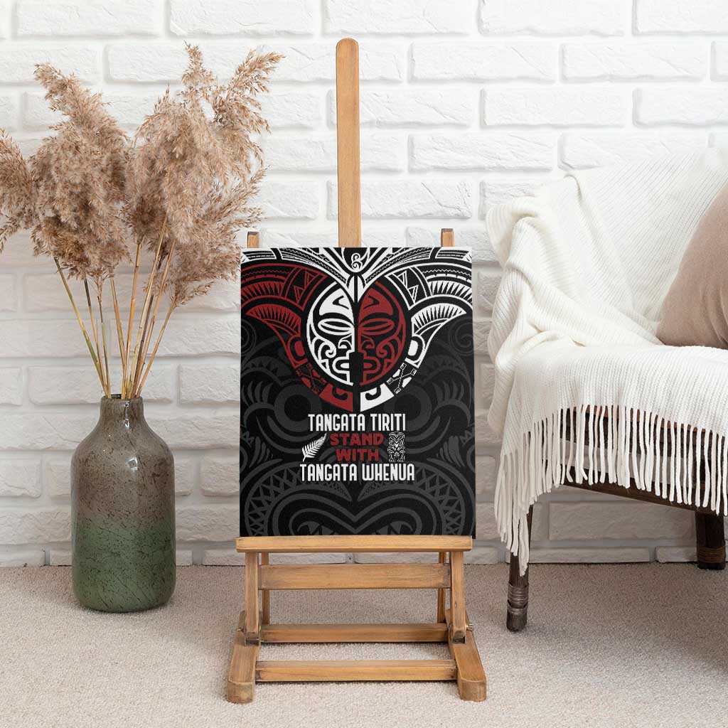 Maori Hongi Toitu Te Tiriti Canvas Wall Art Tangata Tiriti Stand With Tangata Whenua