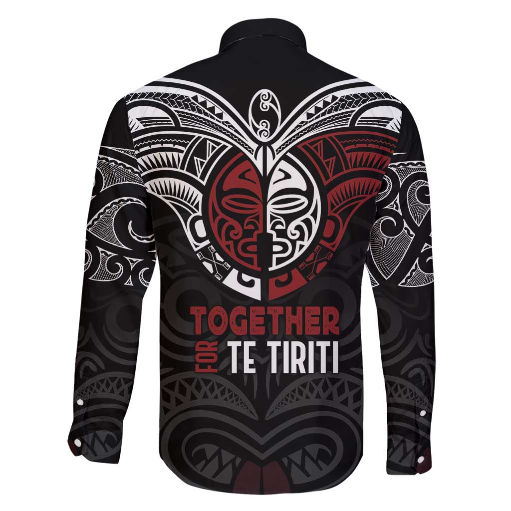 Maori Hongi Toitu Te Tiriti Family Matching Long Sleeve Bodycon Dress and Hawaiian Shirt Tangata Tiriti Stand With Tangata Whenua