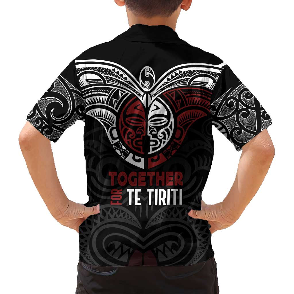 Maori Hongi Toitu Te Tiriti Family Matching Puletasi and Hawaiian Shirt Tangata Tiriti Stand With Tangata Whenua