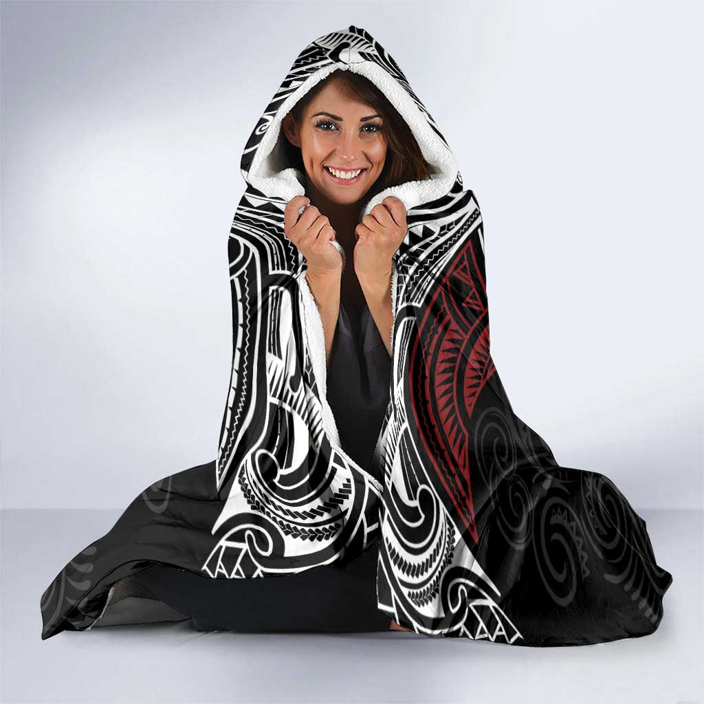 Maori Hongi Toitu Te Tiriti Hooded Blanket Tangata Tiriti Stand With Tangata Whenua