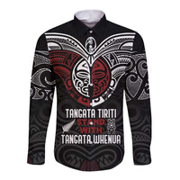 Maori Hongi Toitu Te Tiriti Long Sleeve Button Shirt Tangata Tiriti Stand With Tangata Whenua