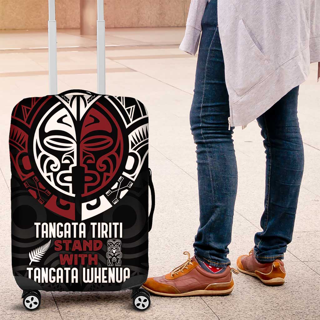 Maori Hongi Toitu Te Tiriti Luggage Cover Tangata Tiriti Stand With Tangata Whenua