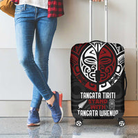 Maori Hongi Toitu Te Tiriti Luggage Cover Tangata Tiriti Stand With Tangata Whenua