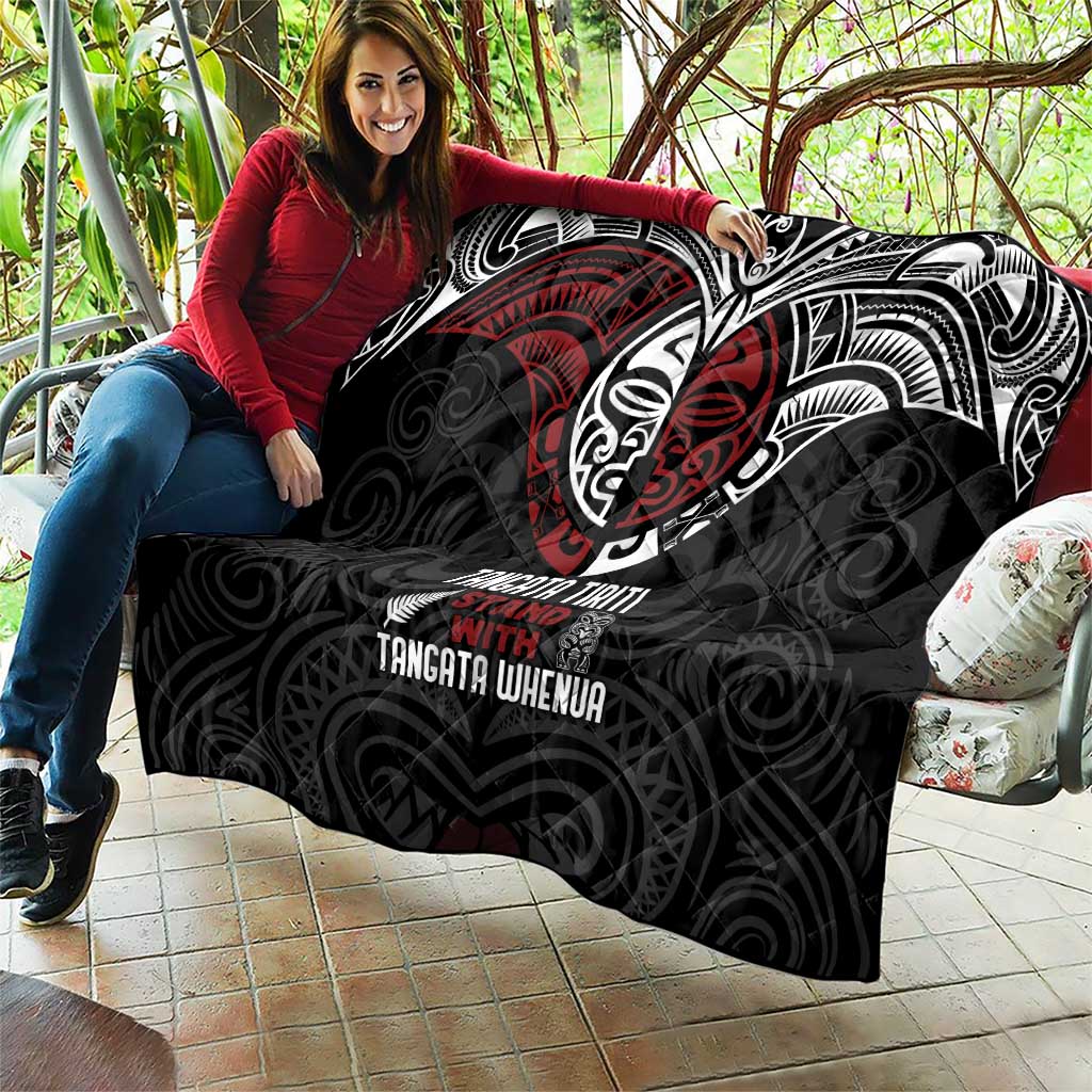Maori Hongi Toitu Te Tiriti Quilt Tangata Tiriti Stand With Tangata Whenua