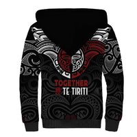 Maori Hongi Toitu Te Tiriti Sherpa Hoodie Tangata Tiriti Stand With Tangata Whenua