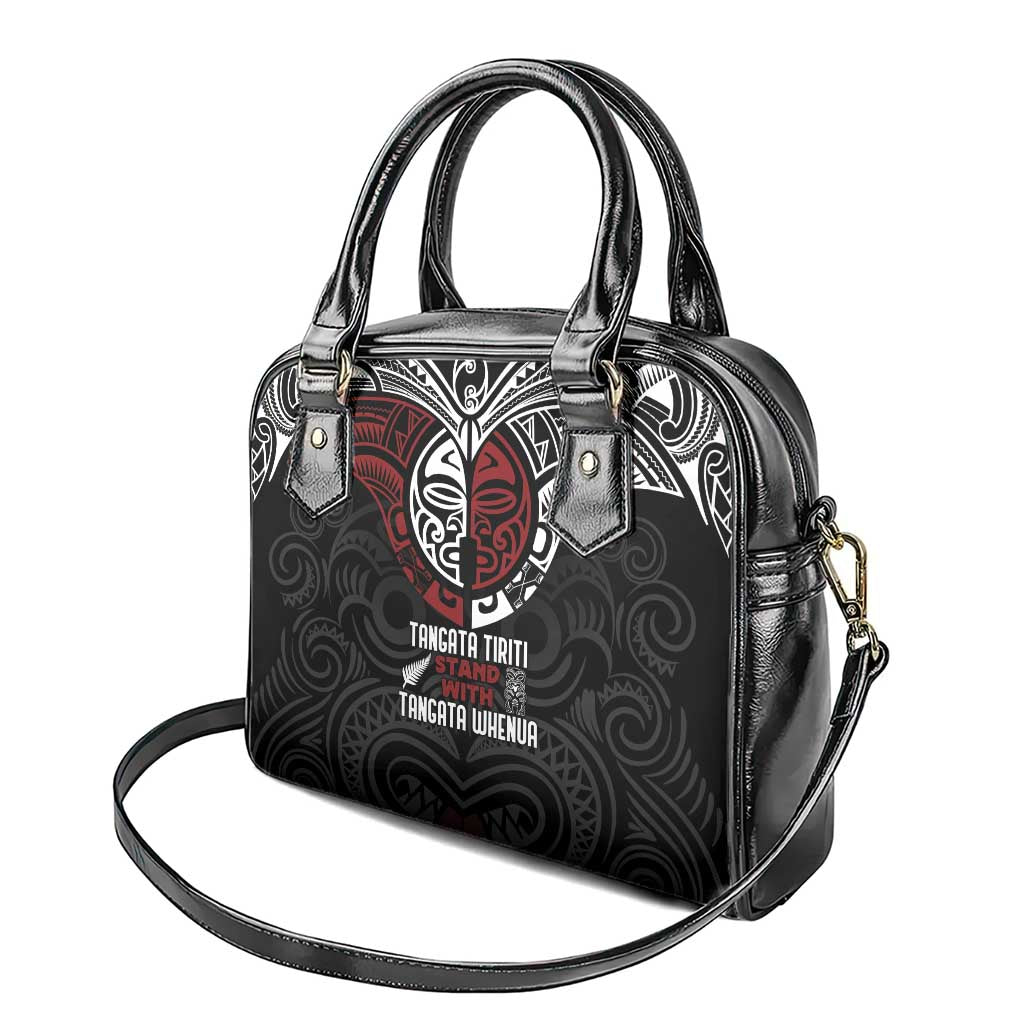 Maori Hongi Toitu Te Tiriti Shoulder Handbag Tangata Tiriti Stand With Tangata Whenua
