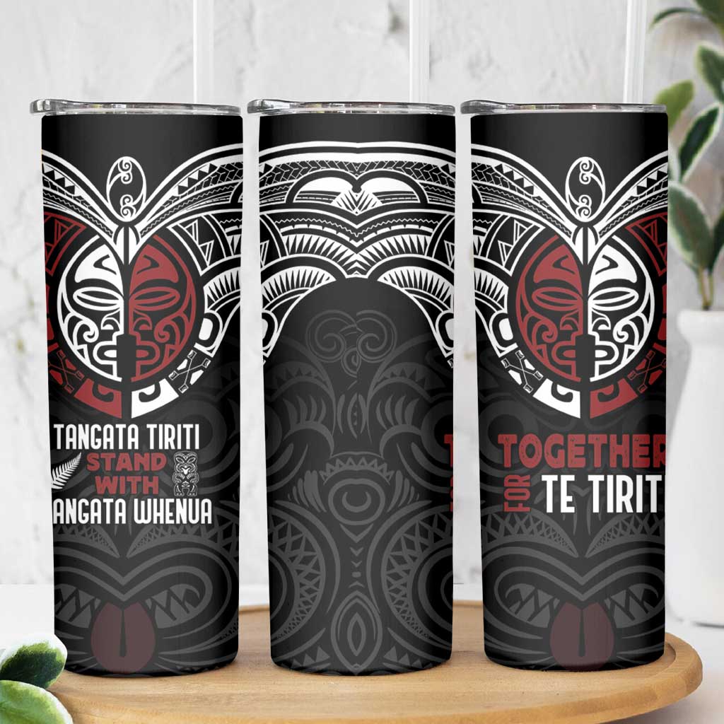 Maori Hongi Toitu Te Tiriti Skinny Tumbler Tangata Tiriti Stand With Tangata Whenua