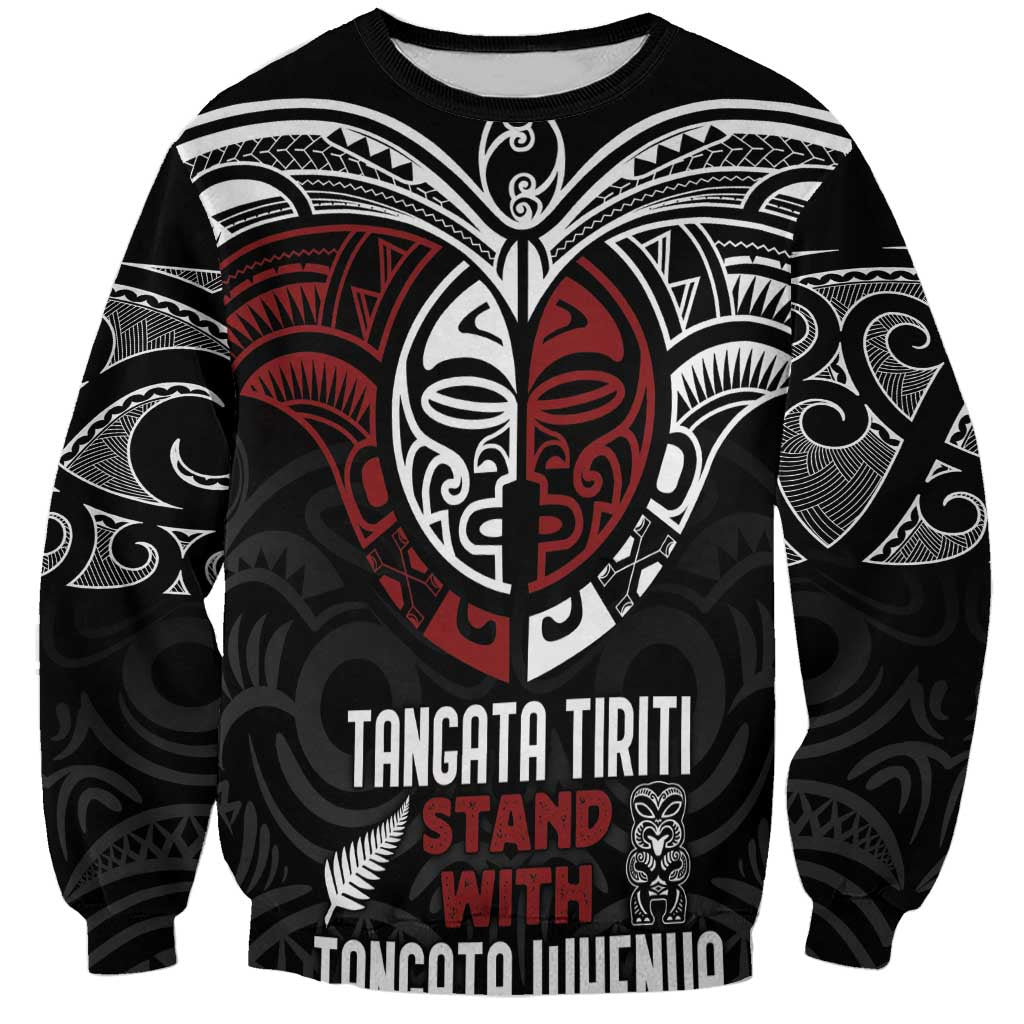 Maori Hongi Toitu Te Tiriti Sweatshirt Tangata Tiriti Stand With Tangata Whenua