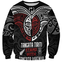 Maori Hongi Toitu Te Tiriti Sweatshirt Tangata Tiriti Stand With Tangata Whenua