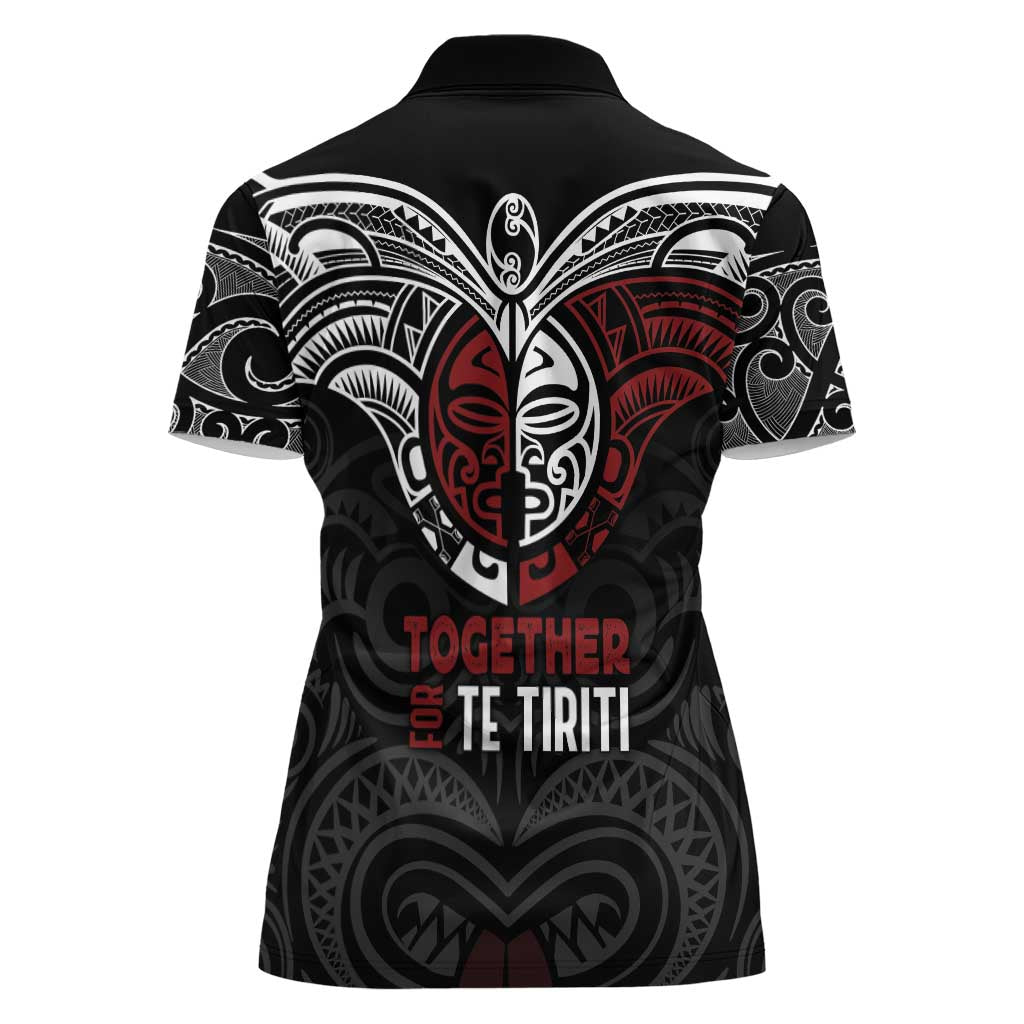 Maori Hongi Toitu Te Tiriti Women Polo Shirt Tangata Tiriti Stand With Tangata Whenua