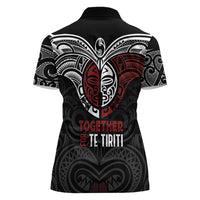 Maori Hongi Toitu Te Tiriti Women Polo Shirt Tangata Tiriti Stand With Tangata Whenua