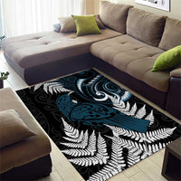 New Zealand Tui Bird Area Rug Maori Kowhaiwhai