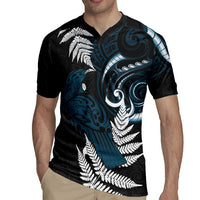 New Zealand Tui Bird Rugby Jersey Maori Kowhaiwhai