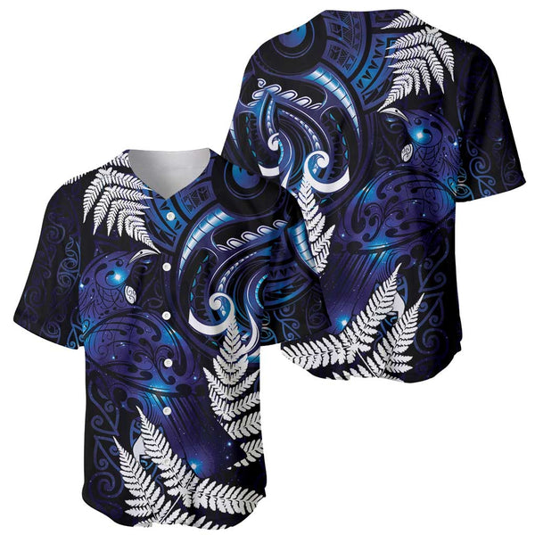 New Zealand Baseball Jersey Maori Matariki Galaxy Sky Purple LT6 main image 0