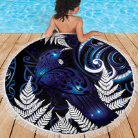 New Zealand Maori Matariki Beach Blanket Tui Bird Galaxy LT7 - Polynesian Pride