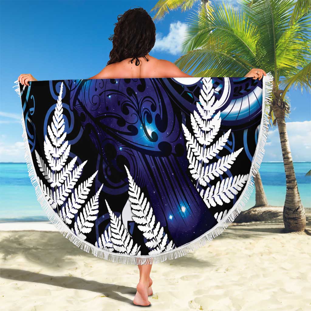 New Zealand Maori Matariki Beach Blanket Tui Bird Galaxy LT7 - Polynesian Pride