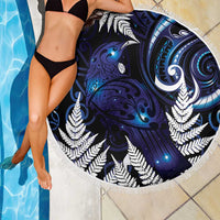 New Zealand Maori Matariki Beach Blanket Tui Bird Galaxy LT7 - Polynesian Pride