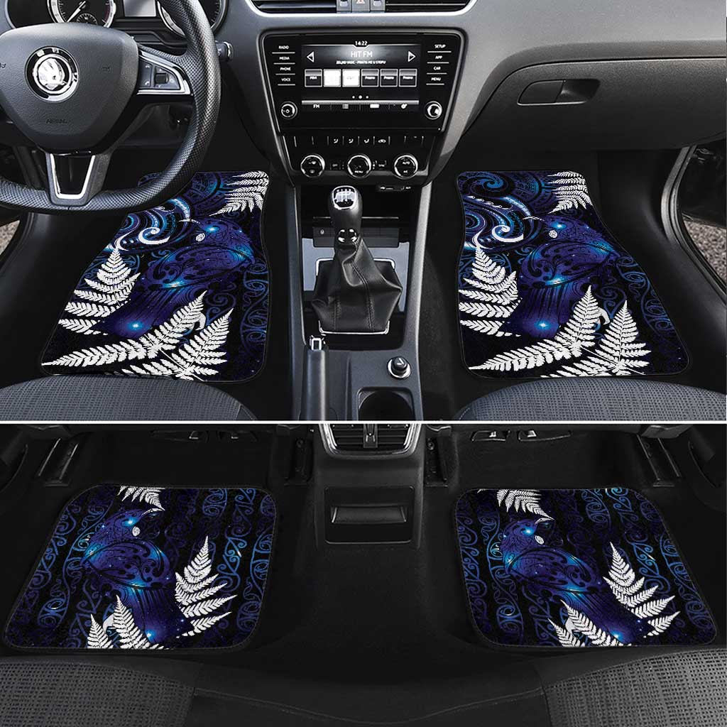New Zealand Maori Matariki Car Mats Tui Bird Galaxy LT7 Set 4pcs Galaxy - Polynesian Pride