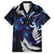 New Zealand Maori Matariki Family Matching Off The Shoulder Long Sleeve Dress and Hawaiian Shirt Tui Bird Galaxy