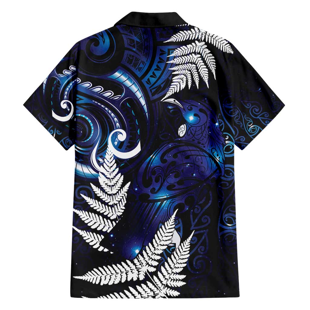 New Zealand Maori Matariki Family Matching Puletasi and Hawaiian Shirt Tui Bird Galaxy