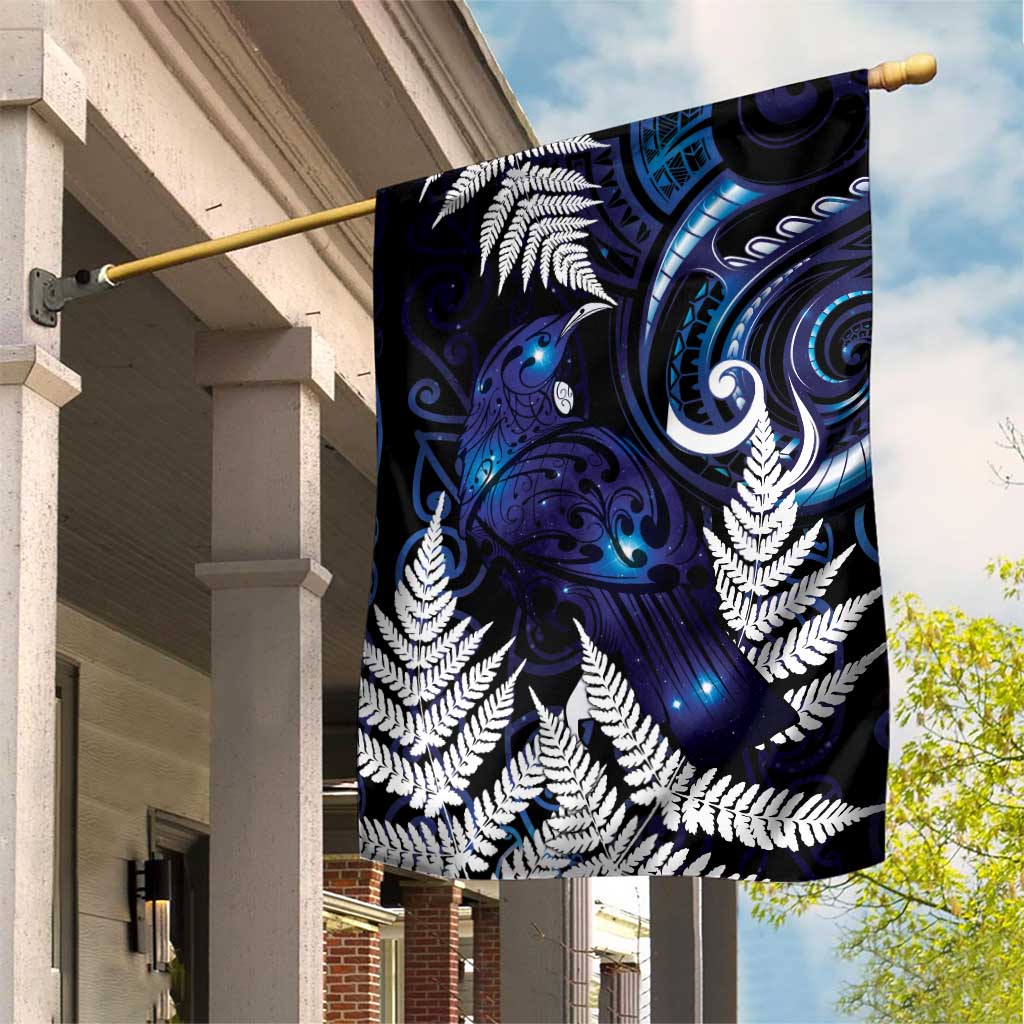 New Zealand Maori Matariki Garden Flag Tui Bird Galaxy LT7 House Flag Galaxy - Polynesian Pride