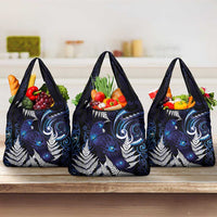 New Zealand Maori Matariki Grocery Bag Tui Bird Galaxy