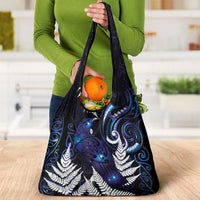 New Zealand Maori Matariki Grocery Bag Tui Bird Galaxy