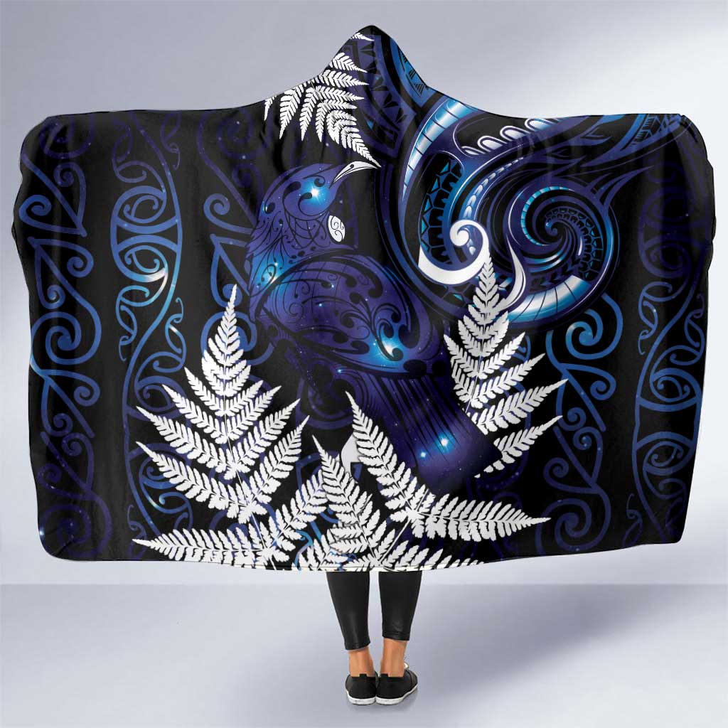 New Zealand Maori Matariki Hooded Blanket Tui Bird Galaxy LT7 One Size Galaxy - Polynesian Pride