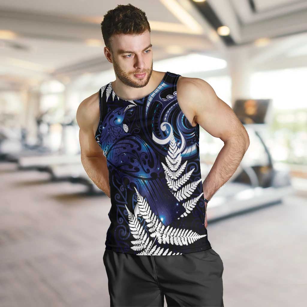 New Zealand Maori Matariki Men Tank Top Tui Bird Galaxy LT7 Galaxy - Polynesian Pride