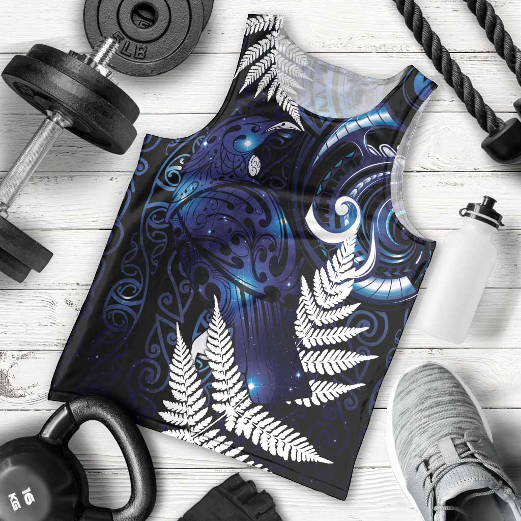 New Zealand Maori Matariki Men Tank Top Tui Bird Galaxy LT7 - Polynesian Pride