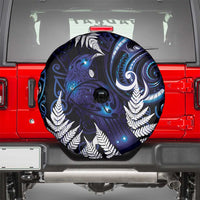 New Zealand Maori Matariki Spare Tire Cover Tui Bird Galaxy
