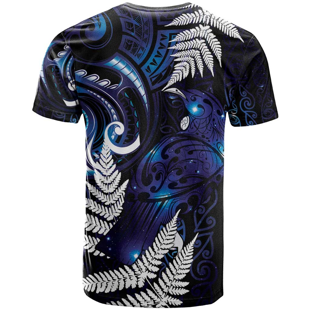 New Zealand Maori Matariki T Shirt Tui Bird Galaxy LT7 - Polynesian Pride