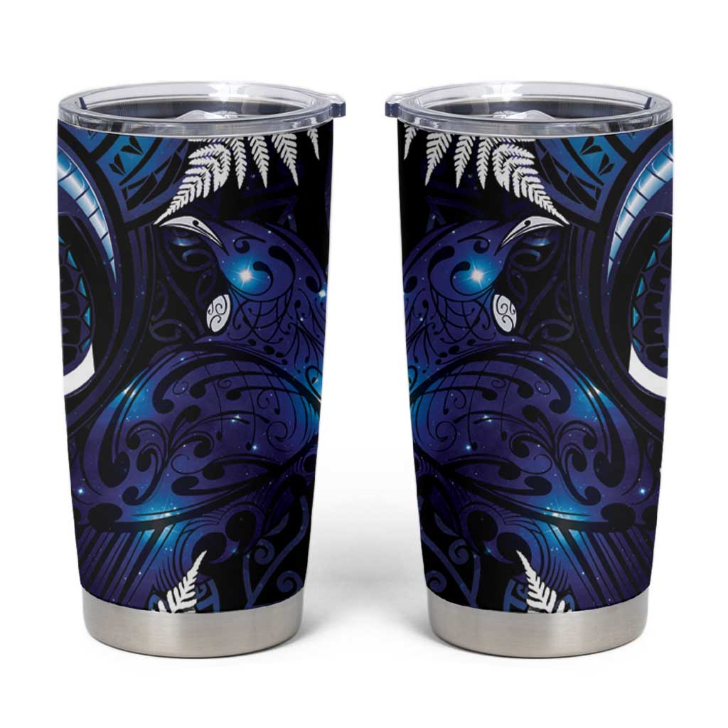 New Zealand Maori Matariki Tumbler Cup Tui Bird Galaxy LT7 Galaxy - Polynesian Pride