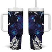 New Zealand Maori Matariki Tumbler With Handle Tui Bird Galaxy LT7 One Size: 40 oz Galaxy - Polynesian Pride