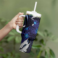 New Zealand Maori Matariki Tumbler With Handle Tui Bird Galaxy LT7 - Polynesian Pride