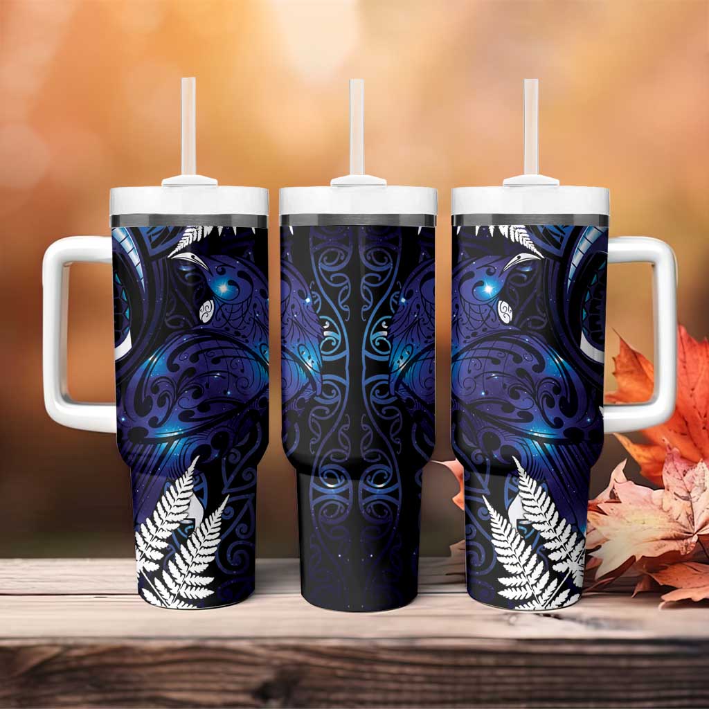 New Zealand Maori Matariki Tumbler With Handle Tui Bird Galaxy LT7 - Polynesian Pride