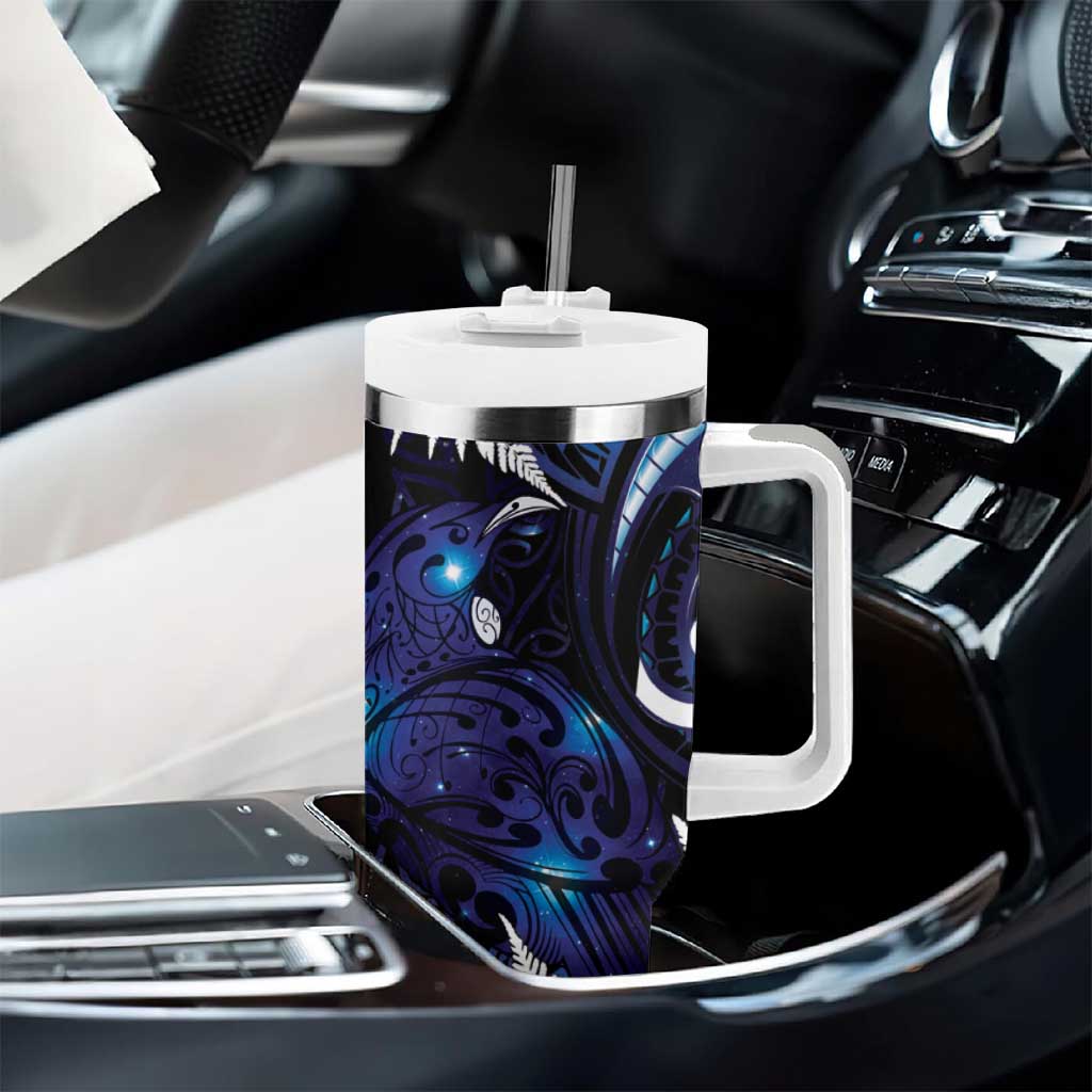 New Zealand Maori Matariki Tumbler With Handle Tui Bird Galaxy LT7 - Polynesian Pride