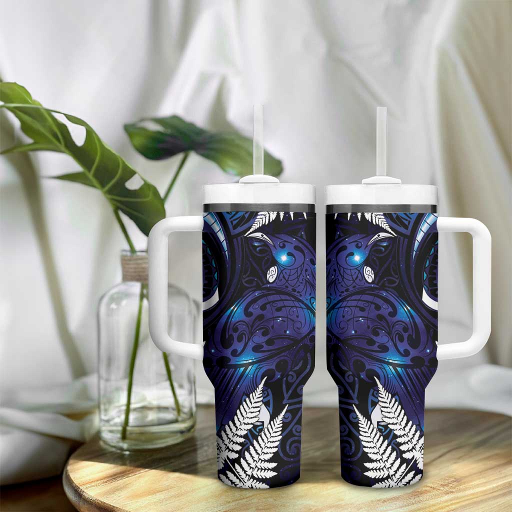 New Zealand Maori Matariki Tumbler With Handle Tui Bird Galaxy LT7 - Polynesian Pride