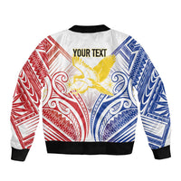 Philippines Tribal Sun Personalized Bomber Jacket Hunting Eagle LT7 - Polynesian Pride
