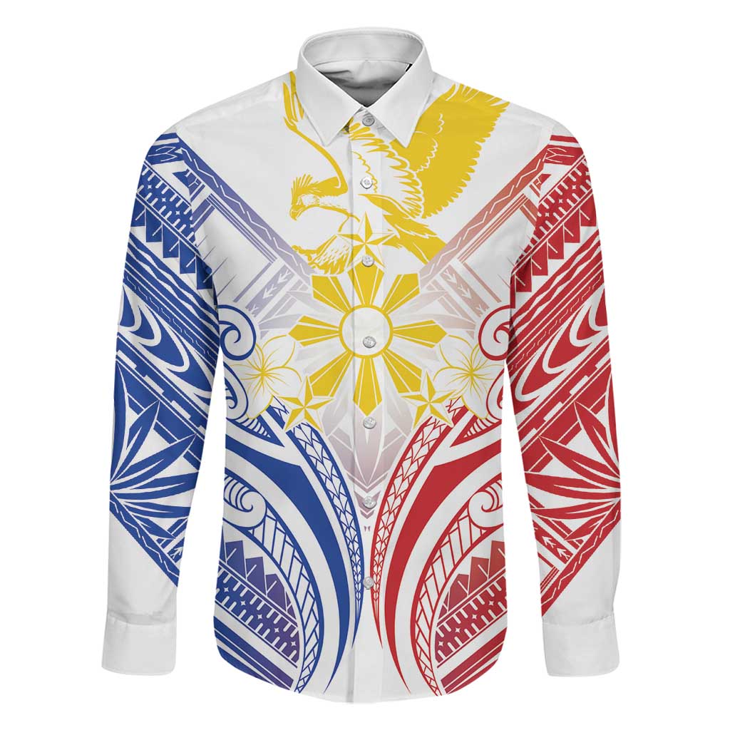 Philippines Tribal Sun Personalized Family Matching Off Shoulder Maxi Dress and Hawaiian Shirt Hunting Eagle