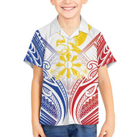 Philippines Tribal Sun Personalized Family Matching Off Shoulder Maxi Dress and Hawaiian Shirt Hunting Eagle